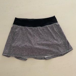 TRENDY GRAY LULULEMON PACE RIVAL SKIRT